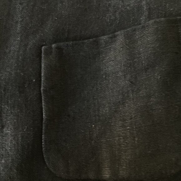 Harve Benard Black 100% Linen Button-Up Jacket Womens Size 12 Pockets - Picture 10 of 10